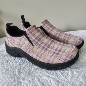 LL BEAN Big Girls, Kids Plaid Comfort Slip On Mocs, Shoes